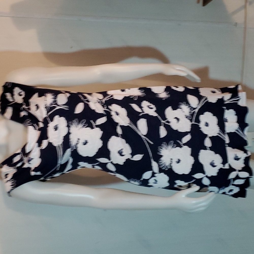 Navy with white flowers dress
